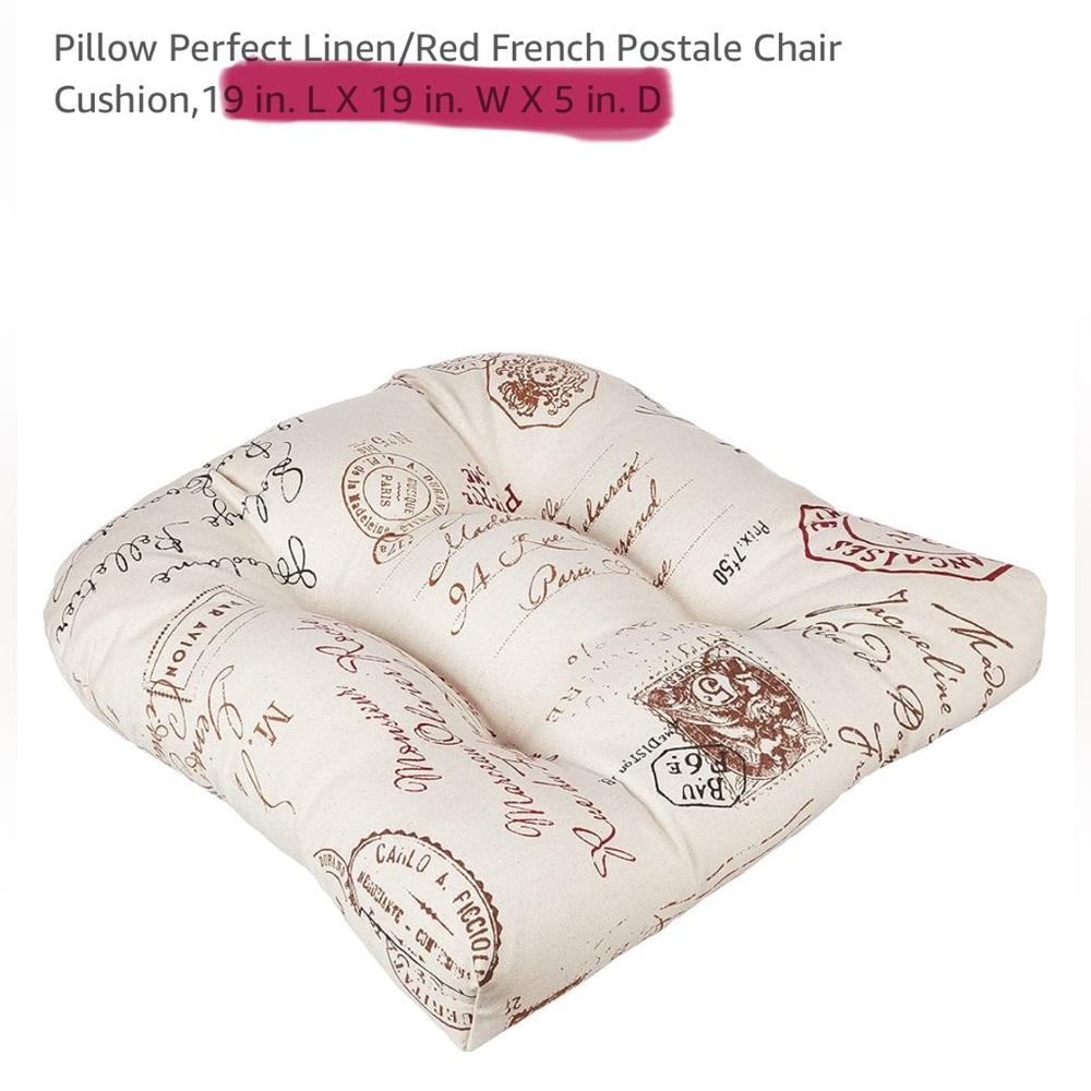 Pillow Perfect set of 2 wicker seat cushions